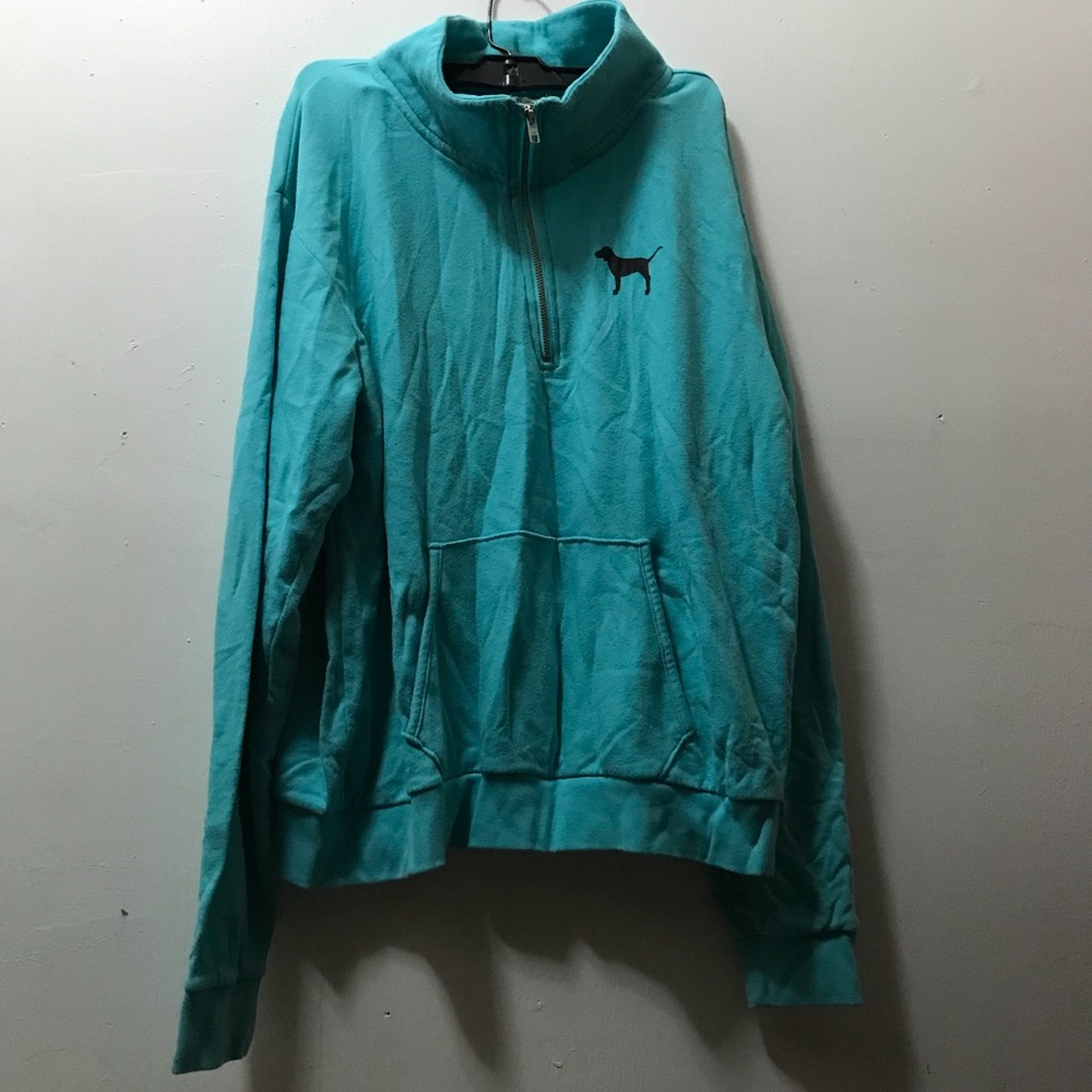 PINK VS quarter zip sweatshirt